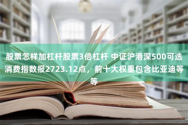 股票怎样加杠杆股票3倍杠杆 中证沪港深500可选消费指数报2723.12点，前十大权重包含比亚迪等