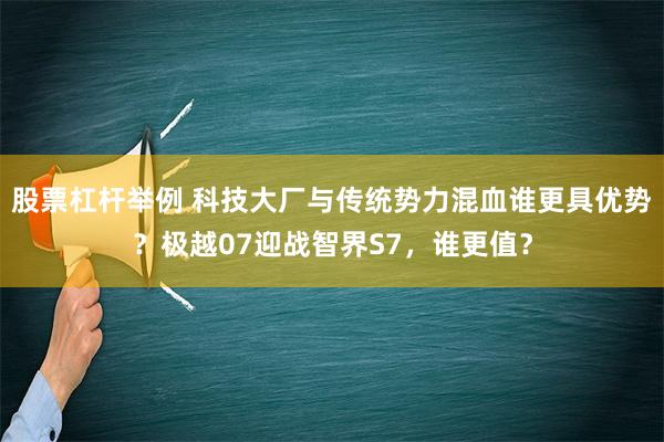 股票杠杆举例 科技大厂与传统势力混血谁更具优势？极越07迎战智界S7，谁更值？