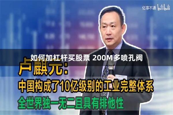 如何加杠杆买股票 200M多喷孔阀